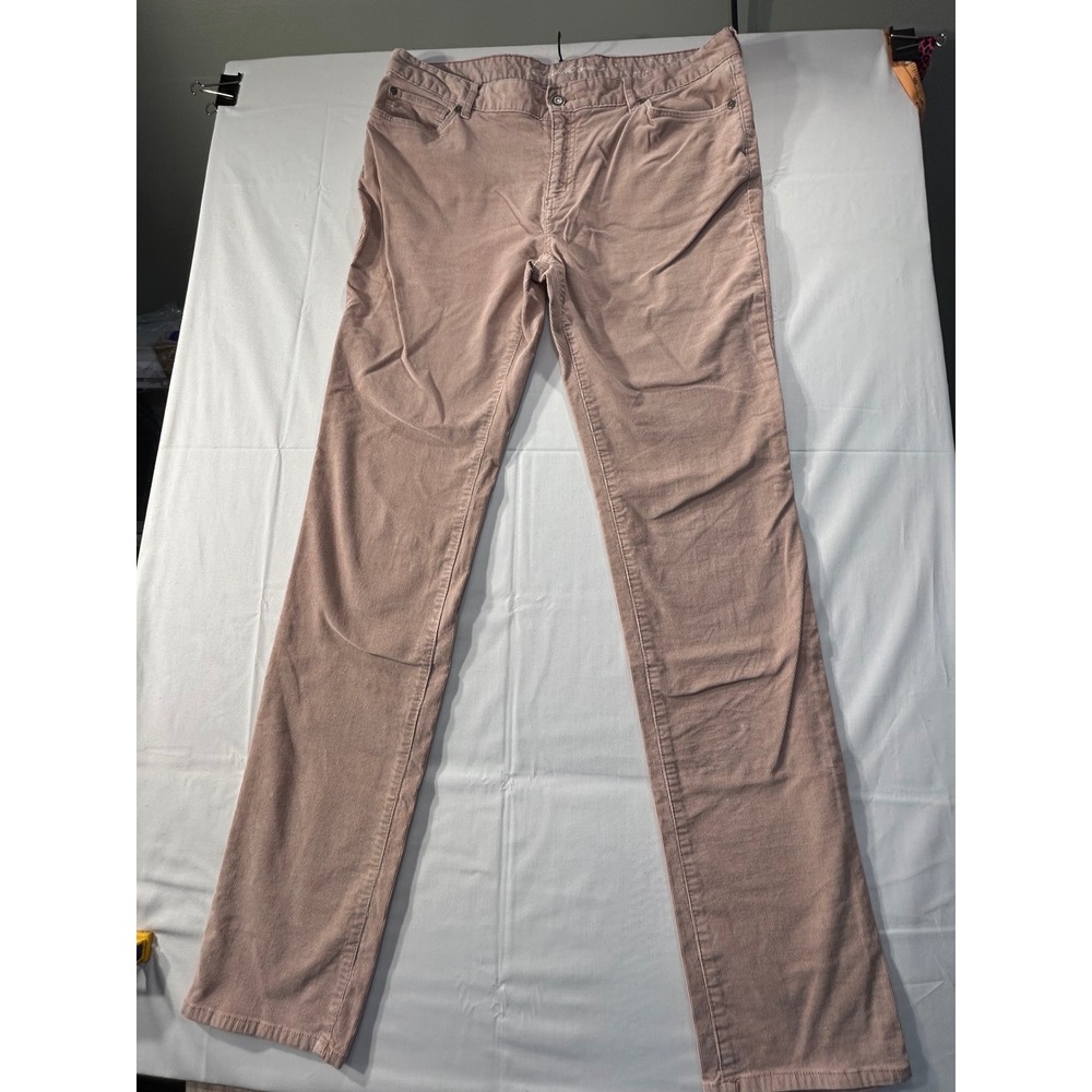 Eddie Bauer Womens 14 Dusty Rose Pink Corduroy Straight Leg Pants Stretch Casual